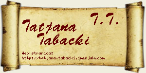 Tatjana Tabački vizit kartica